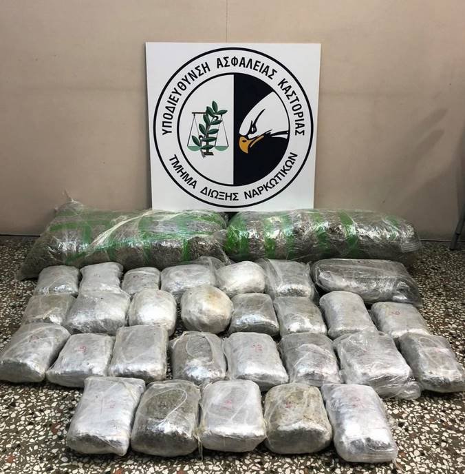 Καστοριά: Σύλληψη δύο ατόμων για διακίνηση μεγάλης ποσότητας ναρκωτικών