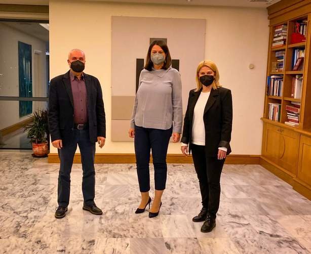 Συνάντηση Κεραμέως με Γραμματείς  Κοιν. Αλληλεγγύης Ν.Δ Μ. Νάτσιου  και ΑμεΑ Ν.Δ K. Λολίτσα