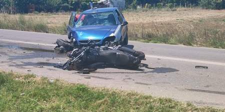 Σοβαρό τροχαίο με μηχανή στον κόμβο προς Καρυδίτσα Κοζάνης-Βίντεο και φωτογραφίες