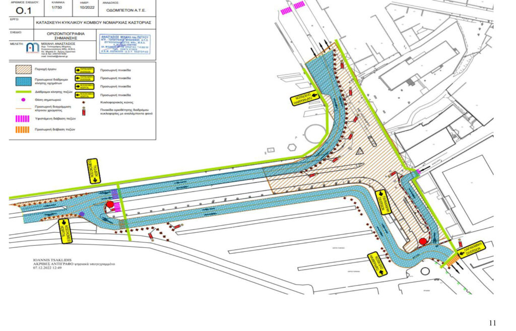 Καστοριά: Κυκλοφοριακές ρυθμίσεις για την κατασκευή του κεντρικού κόμβου στις Λεωφόρους Κύκνων και Μ. Αλεξάνδρου