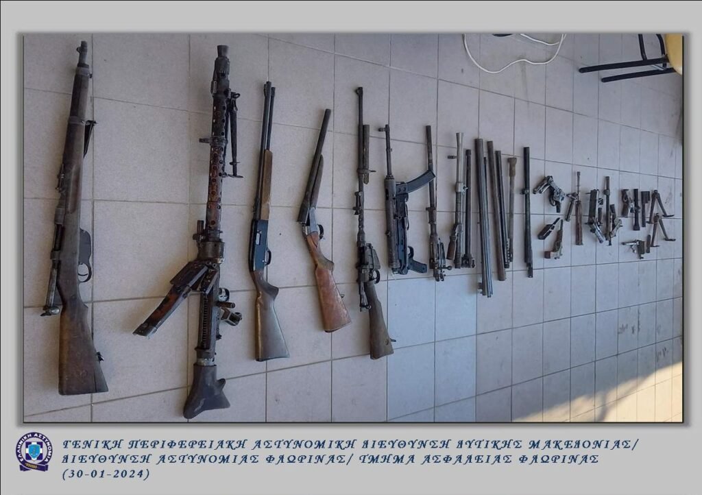 Φλώρινα: Και άλλα όπλα εντοπίστηκαν κρυμμένα στην στέγη του σπιτιού