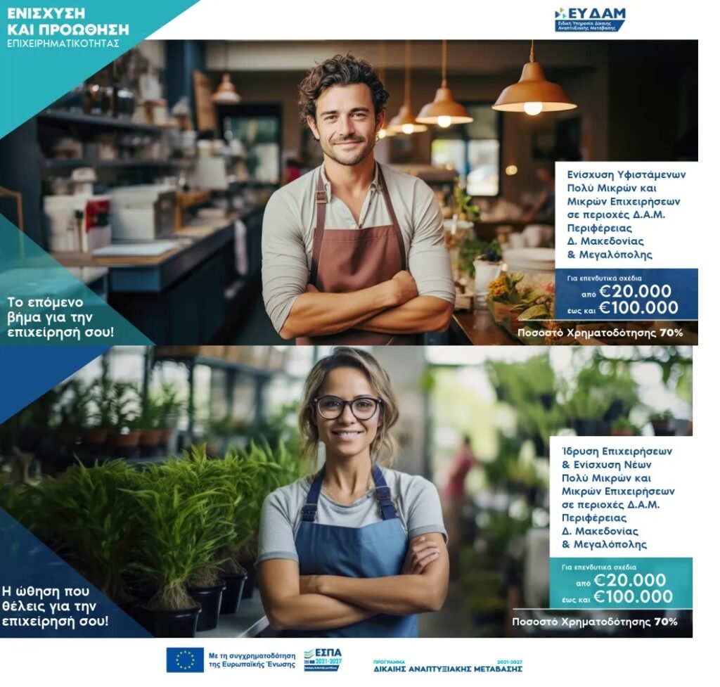 Δυτική Μακεδονία: Προκηρύχθηκαν δύο Νέα Προγράμματα Ενίσχυσης & Προώθησης της Επιχειρηματικότητας