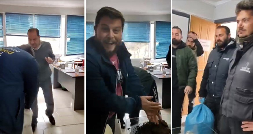 Ομάδα αγροτών επισκέφθηκε το γραφείο της Μαρίας Αντωνίου και της πρόσφεραν  κοπριά και φασόλια