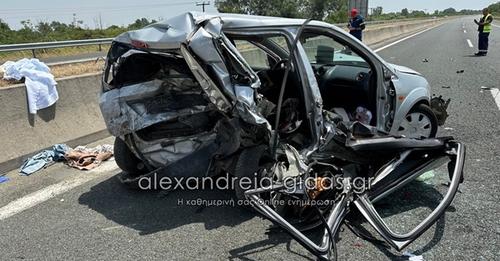 Τροχαίο ατύχημα στην Εγνατία – Φωτογραφίες )