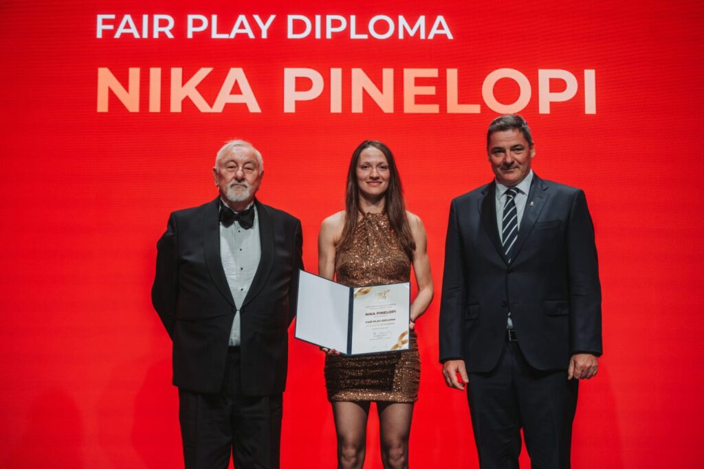 Νέα Διεθνής βράβευση για την Πηνελόπη Νίκα – Τιμήθηκε με Δίπλωμα Fair Play από τη Διεθνή Επιτροπή Fair Play (CIFP)