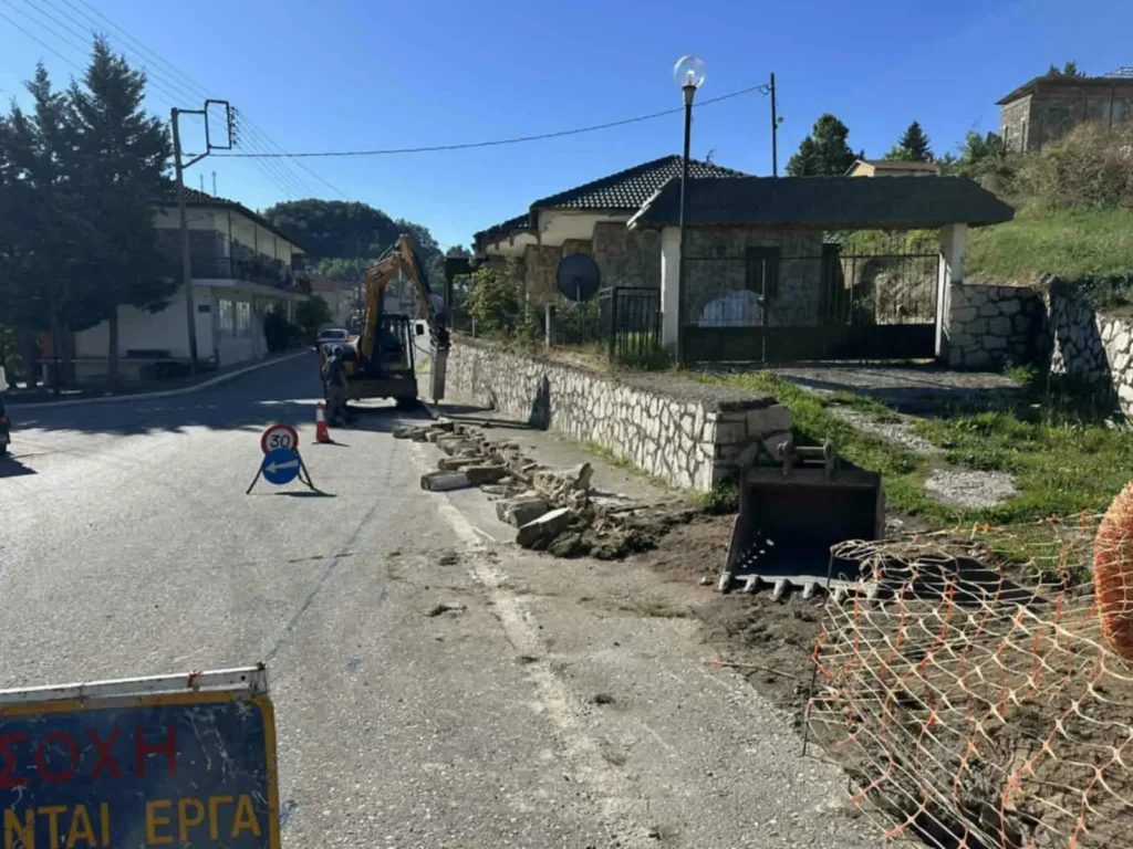 Σε εξέλιξη η κατασκευή της κεντρικής οδού Διποταμίας