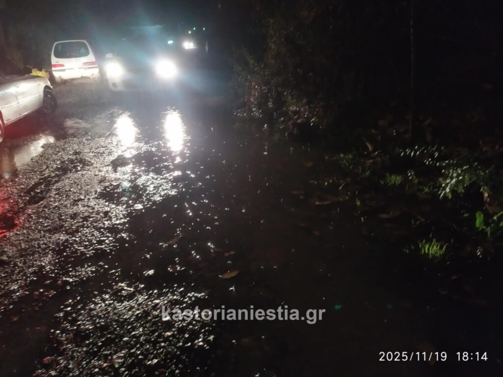 Καστοριά: Πλημμύρησε η Οδός Αμπελώνων στην Χλόη – Αγανακτησμένοι οι κάτοικοι