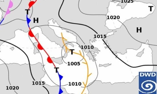 Καιρός: «Καμπανάκι» από τους Ιταλούς μετεωρολόγους – Σχηματίζεται μεσογειακός «κυκλώνας» στο Ιόνιο