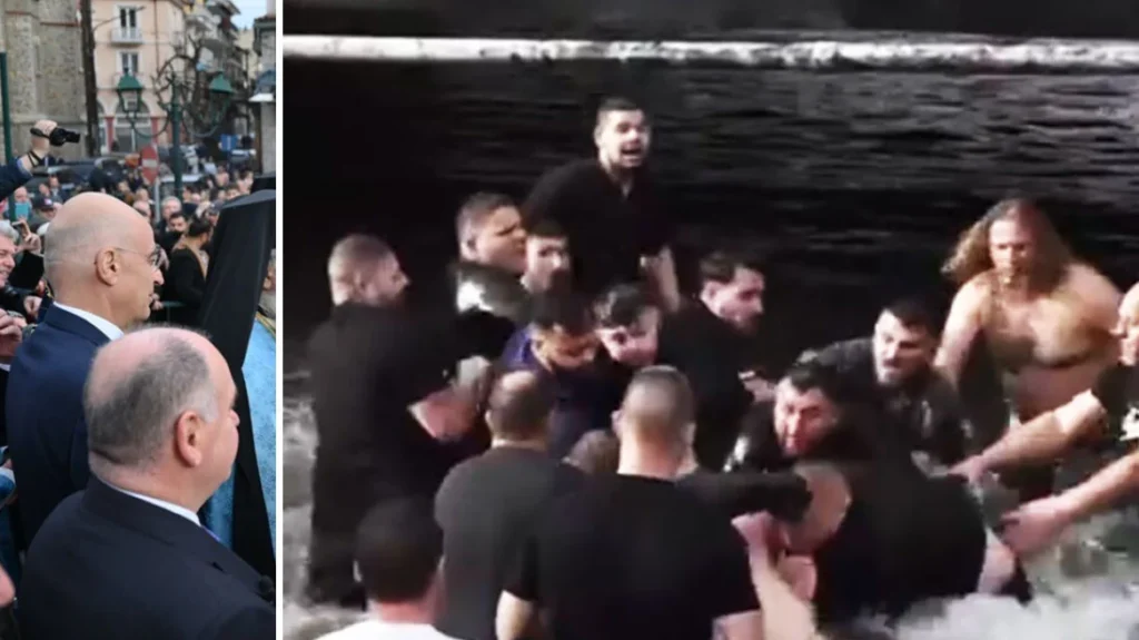 Φλώρινα: Πιστοί πιάστηκαν στα χερια για το ποιος θα πάρει τον Σταυρό