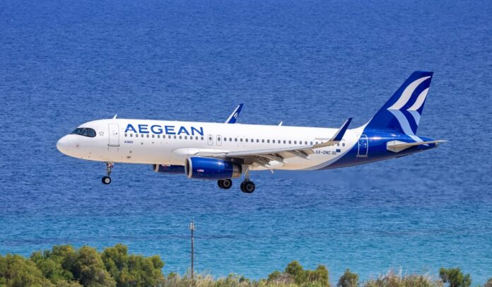 Rhodes,,Greece,-,June,3,,2025:,Aegean,Airlines,Airbus,A320