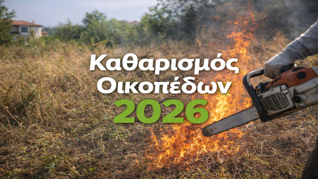 Αποψίλωση-καθαρισμός  οικοπέδων για την αποφυγή πρόκλησης πυρκαγιάς
